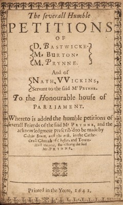 Lot 310 - Pamphlets & Tracts. A volume containing 7 'Stuartine Tracts', 1641-1731