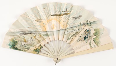 Lot 499 - Military School Fans. Five fans printed for ESM Saint-Cyr, France: 1911-1921, & 2 others