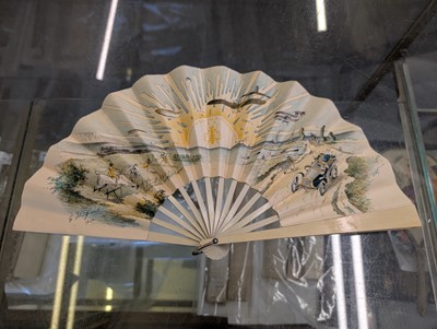 Lot 499 - Military School Fans. Five fans printed for ESM Saint-Cyr, France: 1911-1921, & 2 others