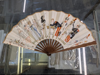 Lot 499 - Military School Fans. Five fans printed for ESM Saint-Cyr, France: 1911-1921, & 2 others