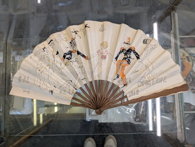 Lot 499 - Military School Fans. Five fans printed for ESM Saint-Cyr, France: 1911-1921, & 2 others
