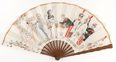Lot 499 - Military School Fans. Five fans printed for ESM Saint-Cyr, France: 1911-1921, & 2 others