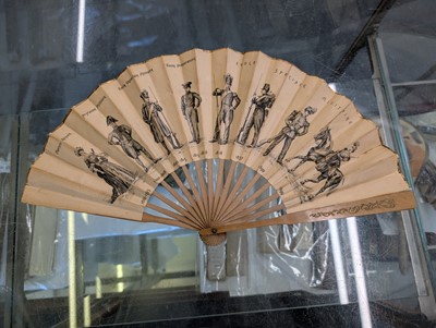 Lot 499 - Military School Fans. Five fans printed for ESM Saint-Cyr, France: 1911-1921, & 2 others