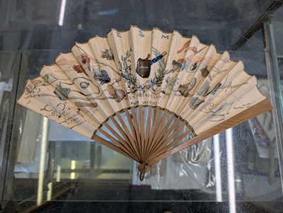 Lot 499 - Military School Fans. Five fans printed for ESM Saint-Cyr, France: 1911-1921, & 2 others