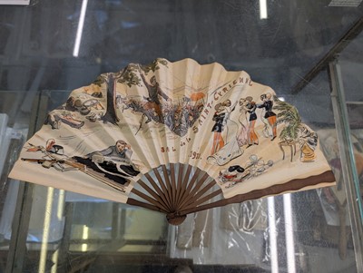 Lot 499 - Military School Fans. Five fans printed for ESM Saint-Cyr, France: 1911-1921, & 2 others