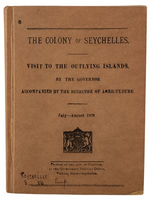 Lot 77 - Dupont (P. R.). The Colony of Seychelles. Visit to the Outlying Islands..., 1929