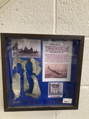 Lot 401 - Battle of Britain. Airframe and engine case purporting to be from Spitfire P9372