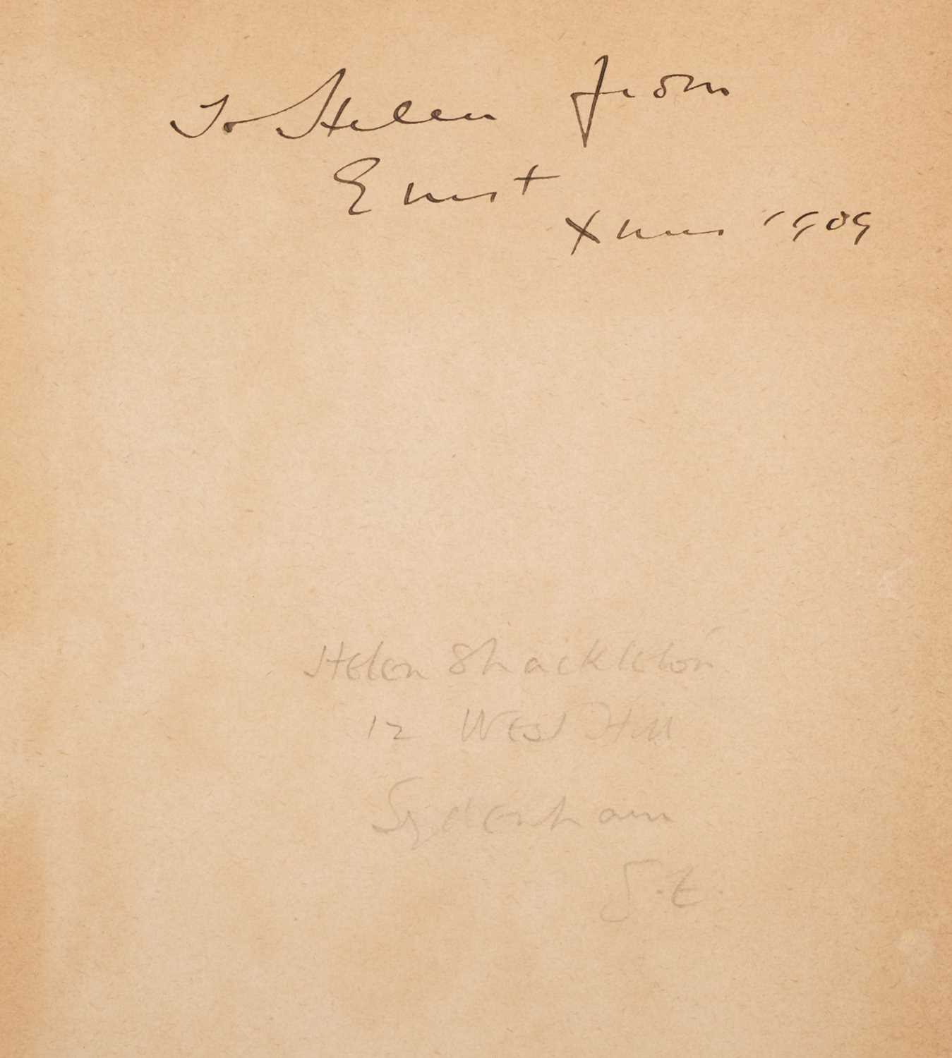 Lot 67 - Shackleton (Ernest). The Heart of the Antarctic, 2 vols, 1st ed, presentation copy, 1909