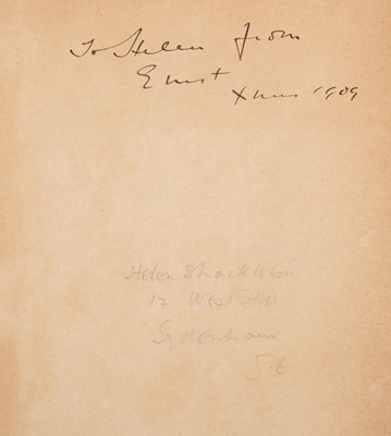 Lot 67 - Shackleton (Ernest). The Heart of the Antarctic, 2 vols, 1st ed, presentation copy, 1909