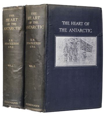Lot 67 - Shackleton (Ernest). The Heart of the Antarctic, 2 vols, 1st ed, presentation copy, 1909