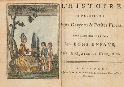Lot 424 - Kilner (Dorothy]. L'histoire de plusieurs petits garcons & petites filles, [1779-1789]