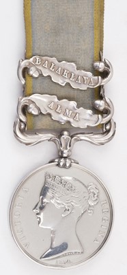 Lot 155 - Charge of the Light Brigade. Crimea Medal, Pte G. Flowers, 17th Lancers, Killed in Action
