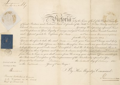 Lot 152 - Charge of the Heavy Brigade. Victorian commission, Captain Francis Sutherland, 2nd Dragoons