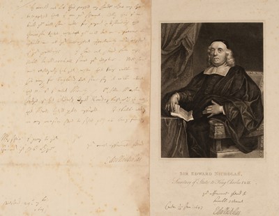 Lot 451 - Nicholas (Edward, 1593-1669). Autograph Letter Signed, 'Edw: Nicholas', Westminster, 29 September 1641