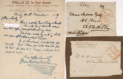 Lot 306 - Dickens (Charles, 1812-1870), English novelist. Autograph Letter Signed, London, 9 December 1869