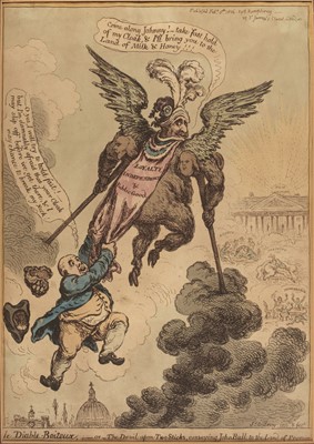 Lot 255 - Gillray (James). Le Diable-Boiteux, or The Devil upon Two Sticks, 1806