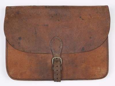 Lot 464 - Royal Flying Corps. A WWI RFC 18 Squadron brown leather aircraft satchel