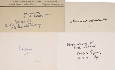 Lot 345 - Eliot (Thomas Stearns, 1888-1965). Autograph Postcard Signed