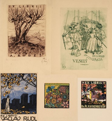 Lot 417 - Czech Bookplates. A collection of 170 ex-libris by Czech artists