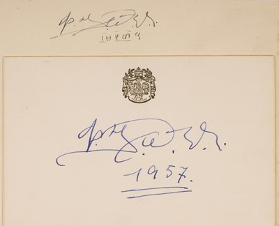 Lot 351 - Haile Selassie I (1892-1975), Emperor of Ethiopia from 1930-1974. Ink Signature
