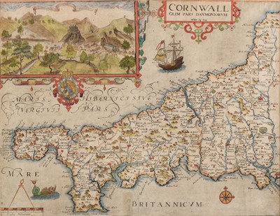 Lot 156 - Cornwall. A Collection of Seventeen Maps, 17th - 19th century