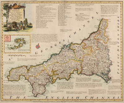Lot 157 - Cornwall. Bowen (Emanuel), An Accurate Map of Cornwall..., 1777