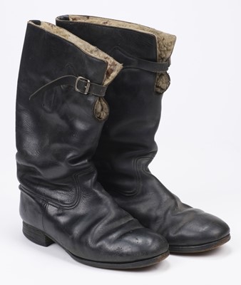 Lot 413 - Flying Boots. A pair of WWII RAF 1936 pattern flying boots