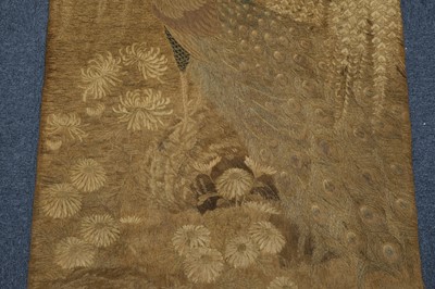 Lot 499 - Chinese. A 19th century embroidered panel