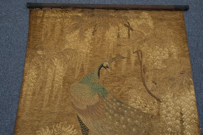 Lot 499 - Chinese. A 19th century embroidered panel