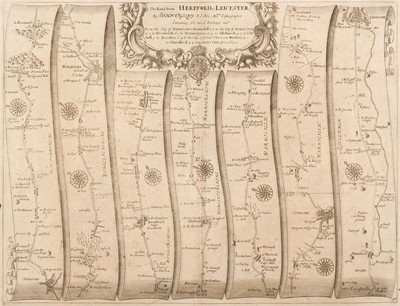 Lot 203 - Road Maps. A collection of approximately 45 road maps, 17th & 18th century