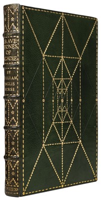 Lot 316 - Cockerell (Douglas, 1870-1945). Gravestones of Acadie, by William Inglis Morse, 1929, green full morocco