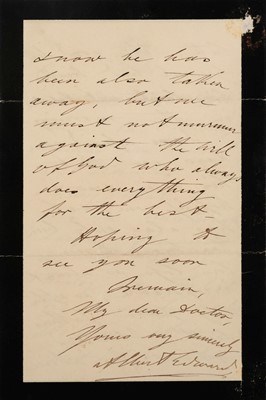 Lot 307 - Edward VII (1841-1910), King of the United Kingdom 1901-1910. Autograph Letter Signed