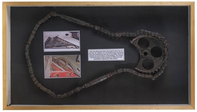 Lot 431 - Luftwaffe. V2 cog wheel and chain from a V2 air missile - Peenemunde