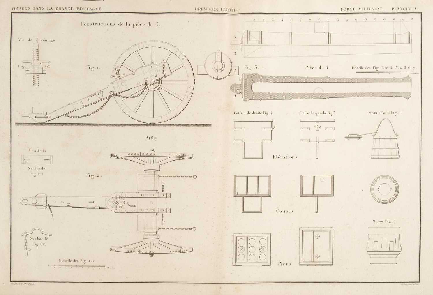 Lot 26 - Dupin (Charles). Voyages dans la Grande Bretagne, 3 parts, Paris: De Fain, 1825