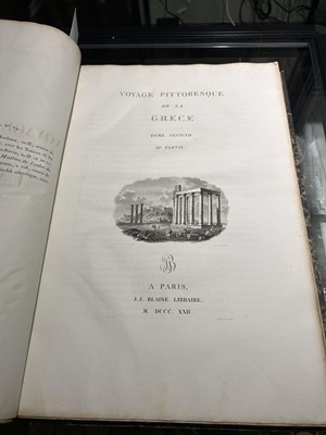 Lot 19 - (Choiseul-Gouffier, Marie). Voyage Pittoresque de la Grece, 2 vols, 1st edition, 1782-1822