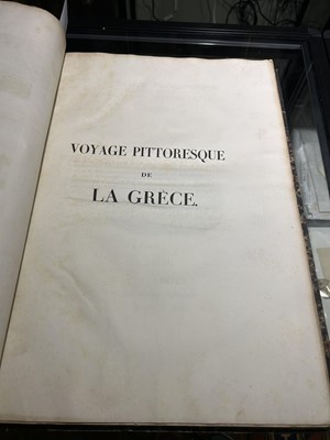 Lot 19 - (Choiseul-Gouffier, Marie). Voyage Pittoresque de la Grece, 2 vols, 1st edition, 1782-1822