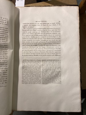 Lot 19 - (Choiseul-Gouffier, Marie). Voyage Pittoresque de la Grece, 2 vols, 1st edition, 1782-1822
