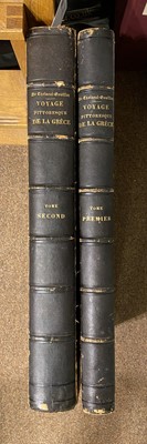 Lot 19 - (Choiseul-Gouffier, Marie). Voyage Pittoresque de la Grece, 2 vols, 1st edition, 1782-1822