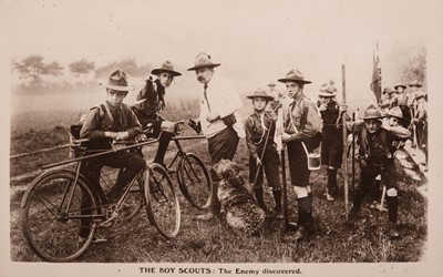Lot 216 - Scouting postcards. A group of 20 scouting interest postcards, pre-1920