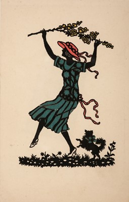Lot 218 - Silhouette postcards. A group of 73 silhouette postcards, pre-1920