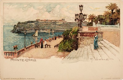 Lot 185 - Artistic postcards. A group of 45 artistic views by Manuel Wielandt, pre-1920