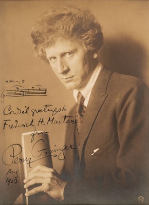 Lot 431 - Grainger (Percy, 1882-1961), Australian composer and pianist. Photograph signed