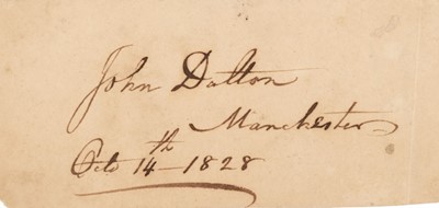 Lot 415 - Dalton (John, 1766-1804), English chemist, physicist and meteorologist. Ink Signature