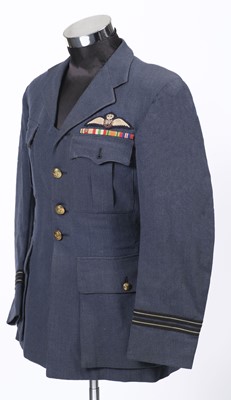 Lot 455 - RAF Uniforms. WWII uniforms including tunics, cap and battle blouse
