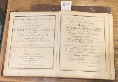 Lot 99 - Cary (John). Cary's New Map of England and Wales with part of Scotland..., 1st edition, 1794