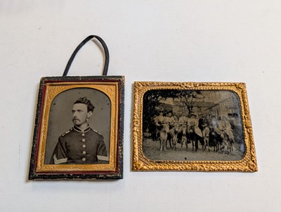 Lot 1 - American Civil War. A sixth-plate tintype of a US Confederate Colonel in uniform, early 1860s