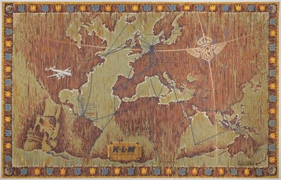 Lot 242 - K. L. M. Royal Dutch Airlines, Paris: Champrosay, c. 1955, colour lithographic poster