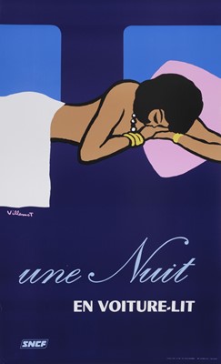 Lot 251 - SNCF. une Nuit en Voiture-lit, Paris, 1973, colour lithographic poster