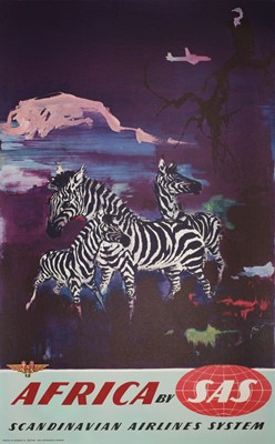 Lot 233 - Africa by SAS. Scandinavian Airlines system..., colour lithographic poster