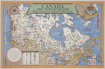 Lot 238 - Canada and Newfoundland, Their Natural and Industrial Resources..., colour lithographic poster